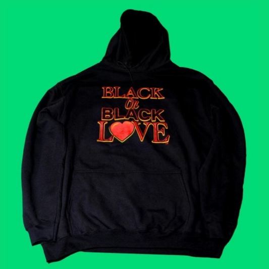 BLACK ON BLACK LOVE HOODIE